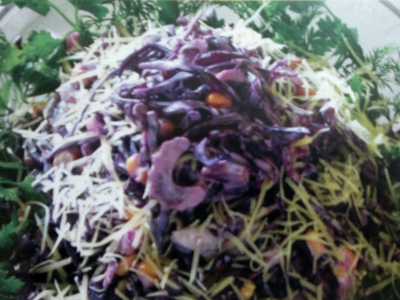 Фото салата с краснокочанной капусты