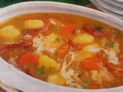 Фото супа с колбасками