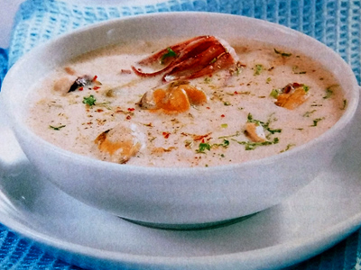 Фото сливочного супа из морепродуктов