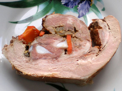 Фото порции мяса из рукава